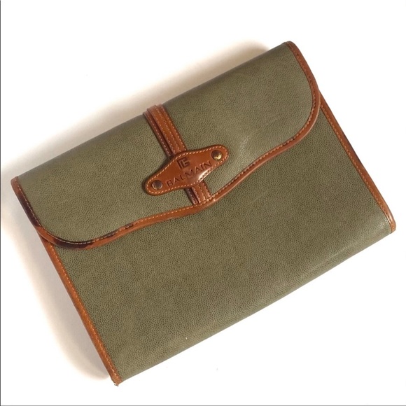 ✨Vintage Pierre Balmain Large Signature Clutch - Picture 4 of 15